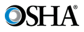 OSHA logo with blue and black text.
