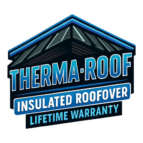 Logo for Therma-Roof insulated roofdeck with lifetime warranty.